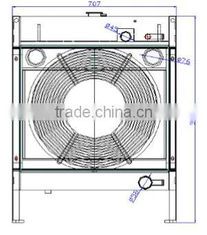 GENERATOR RADIATOR FOR ENGINE MODEL 4BTAA