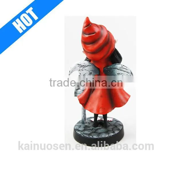 Handpainted Polyresin Pretty Girl Owl Figurine Sculpture photo-2