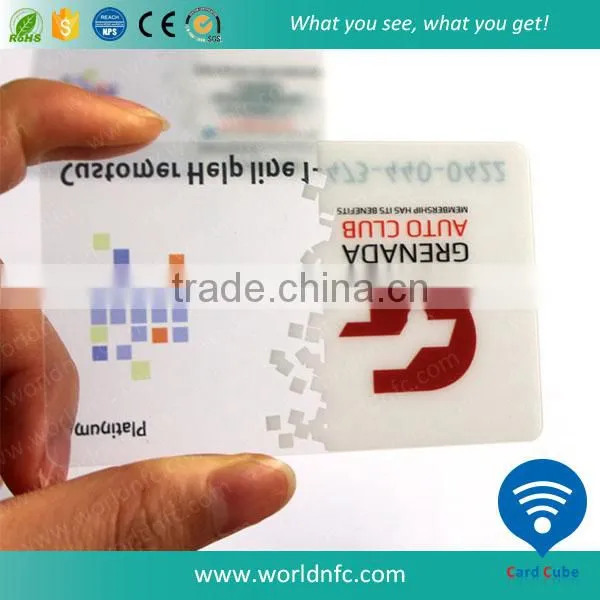 Plastic PVC Business ID Card Printing - ISO Card - Transparent Translucent Business Cards photo-2