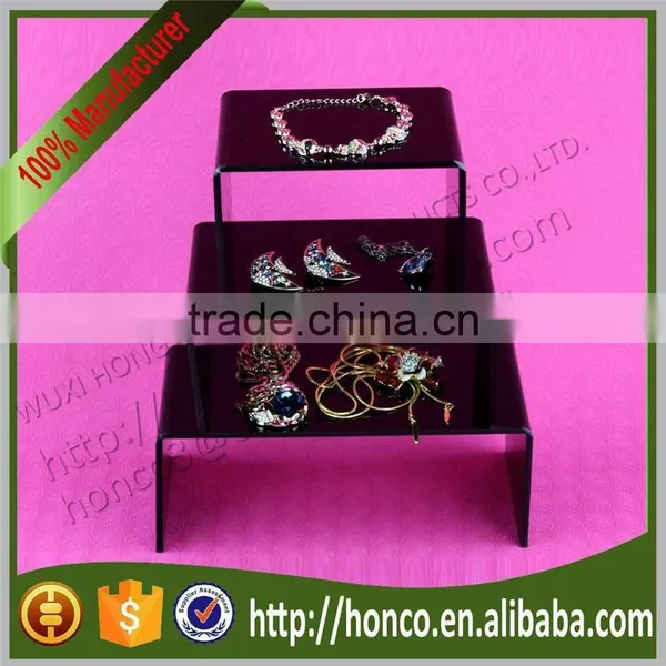 Top Quality Black Colour Acrylic Jewelry Display Necklace Platform Rack photo-5