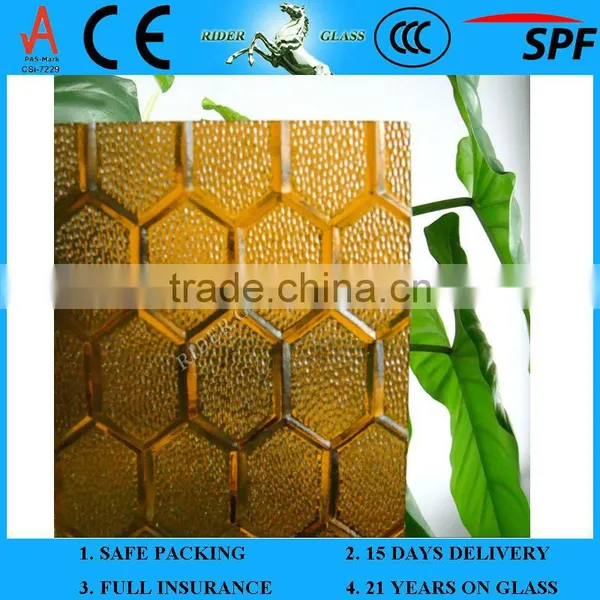 3-8mm Amber Color Glass Plates photo-3