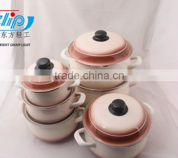 6 Pcs High Casserole Straight Shape W/Hollow Handle & Metal Cover Decor photo-4