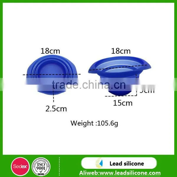 Portable Silicone Travel Food&Water Bowl For Pets Expandable Silicone Pet Bowl photo-2