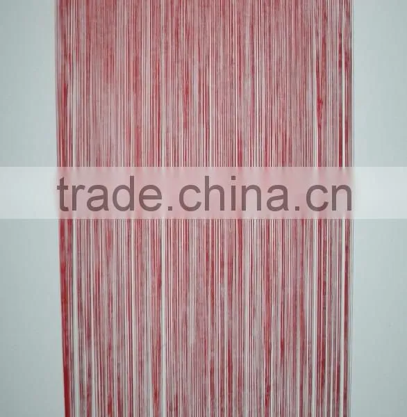 Flocked Mesh Top With Noodles Red String Curtain photo-2