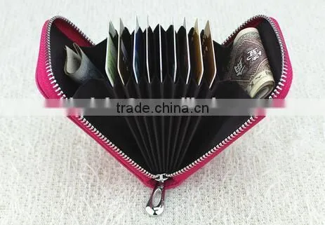 Cy278 Genuine Leather Card Holder Slim Wallet Card Wallet Double Organ Card Package Gift Card Holder photo-4