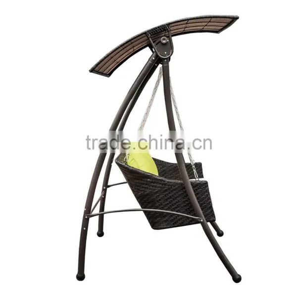 2016 Rattan Swing Chair Garden Patio Swinging Hammock Bench Seat Bed Lounger 3 Seater photo-3