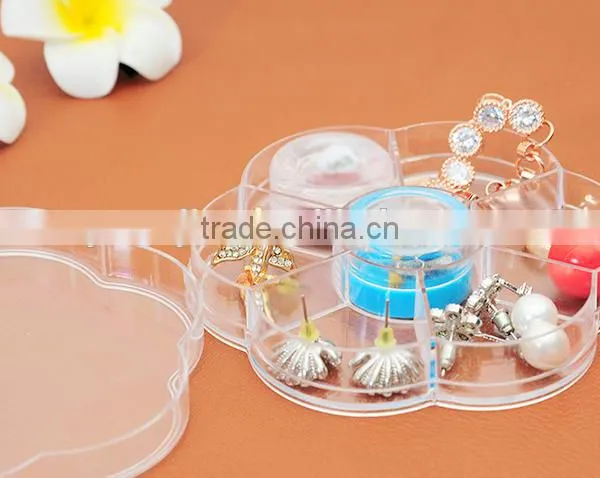Plum Blossom Shape 7Lattice With Cover Storage Box photo-5
