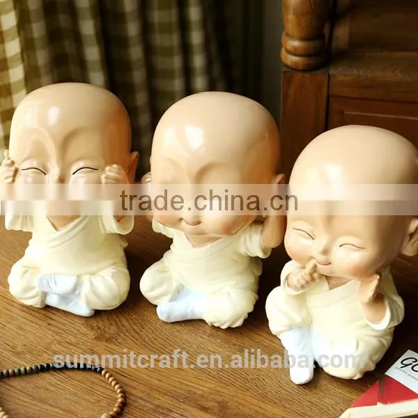 Resin Little Monk Statue Baby Buddha Statue photo-3