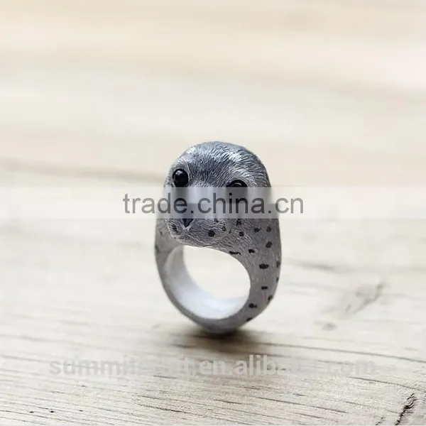 Cartoon Cute Animal Seal Jewelry Accessories Ring photo-2
