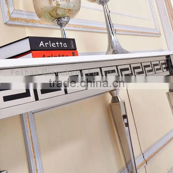 Hotel Marble Console Table With Mirror Silver Legs photo-6