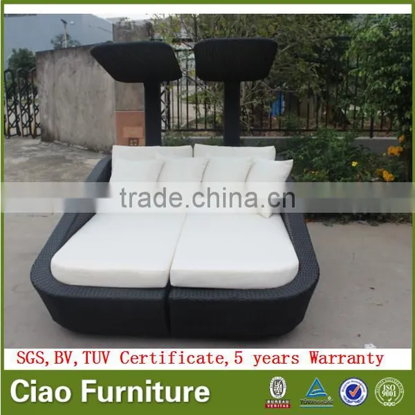 2016 New Design Hetel Poolside Day Bed Outdoor Rattan Sun Bed photo-3