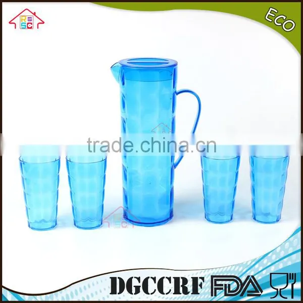 NBRSC Set of 5 Pcs Plastic ps Cold Water Jug Drinking Water Kettle Tea Pot Water Jug With Cups photo-6