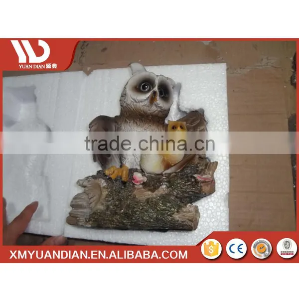 China Manufacturer Art Work Owl Resin Craft Solar Garden Led Park Light photo-6