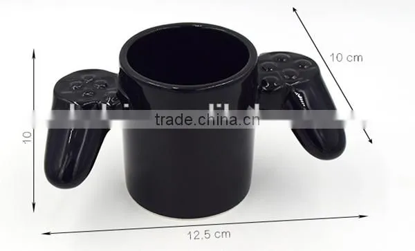 Ceramic Novelty 3D Game Button Double Handle Mugs photo-2