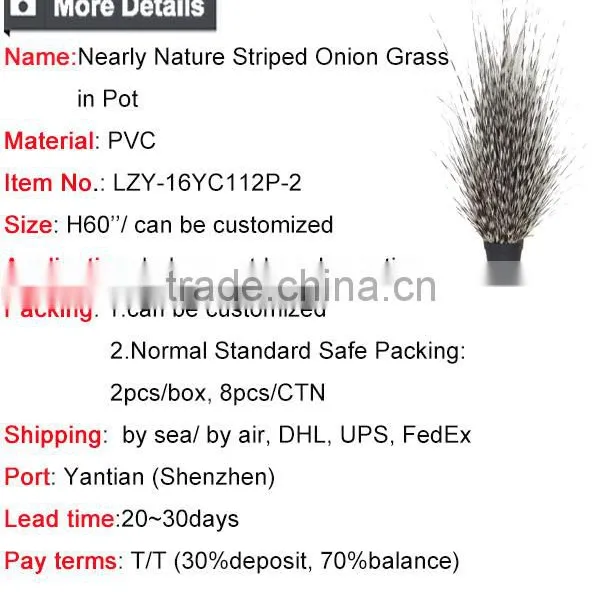 36 /48 / 60 Inch Height Potted Artificial Grass Potted Onion Grass Fake Grass Pots Plant photo-6