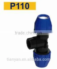 TY High Quality PP Compression Fittings FEMALE TEE Eco-friendly Cheap Price Full Size Factory Price List Discount photo-2