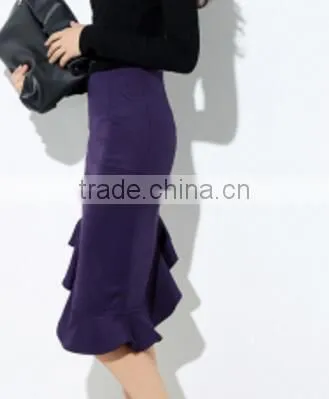 Backing Knitting Fishtail Skirt Occupation Dress Fashion Lady Bag Hip Skirt no Asymmetry photo-3