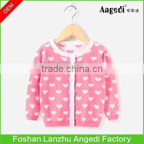Original Design Children Clothing Girls Cardigan Brand Sweater Wool/cotton Knit Long-Sleeve Cardigan photo-2