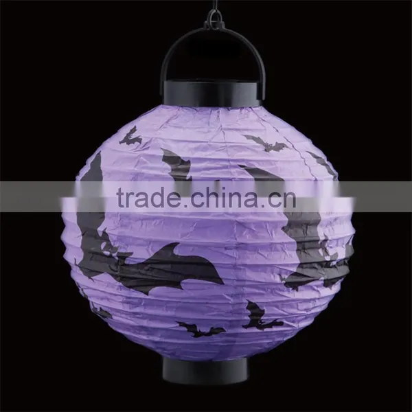 Halloween Party Supplies Handmade Paper Pumpkin Paper Lantern Holiday Decorative Hanging Lamp Halloween Lamp photo-3