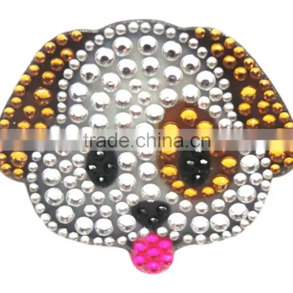 Custom Smile Sunglass Rhinestone Sticker Self Adhesiva Acrylic Stone Emoji Sticker photo-6