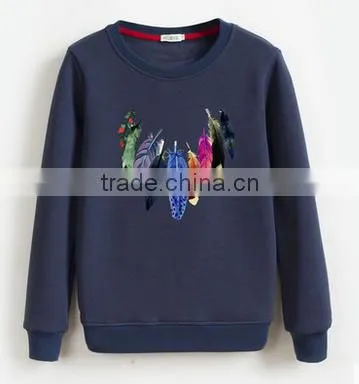 China Oem Cheaper Customized TC65/35fleece 300grm Printed Crewneck Sweatshirt With Good Quality photo-4