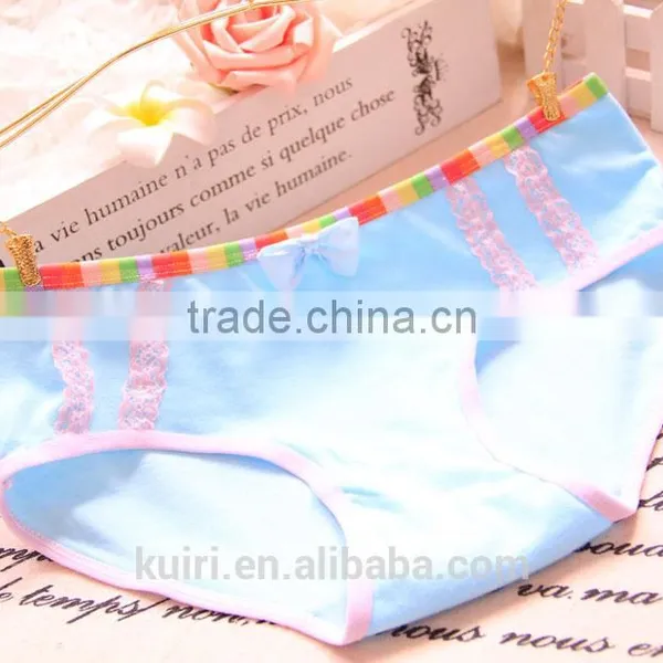 Gift Boxed Lace Ladies Underwear Cotton Blue Panties Lovely Girls Women Briefs 41 photo-5