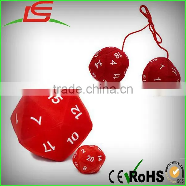 NEW 20-Sided Fuzzy Dice Danglers