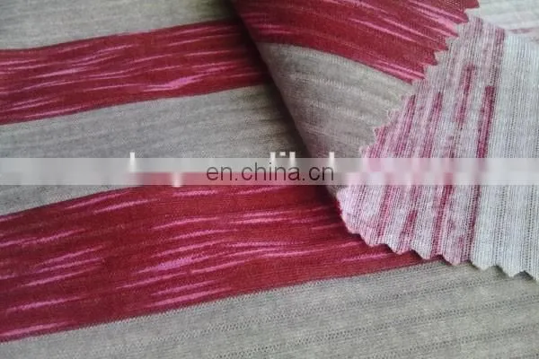 Shaoxing Winfar Polyester Cotton Drop Needle Pigment Prict Knit Interlock Fabric photo-2