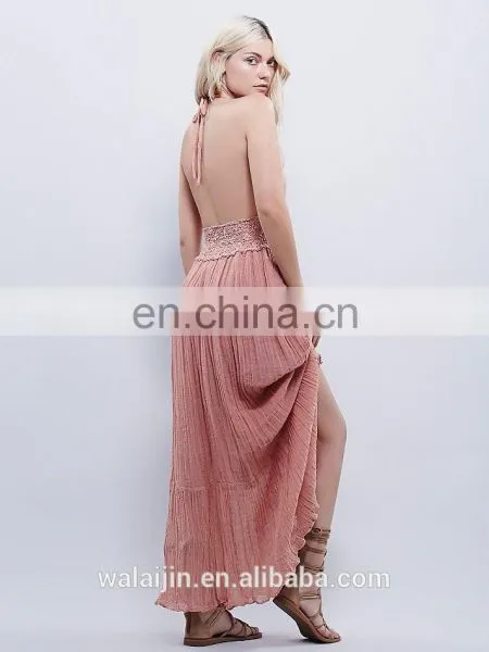 High Qaulity Lace Trim Cream Maxi Evening Dress ,fashion Woman Party Dress photo-6