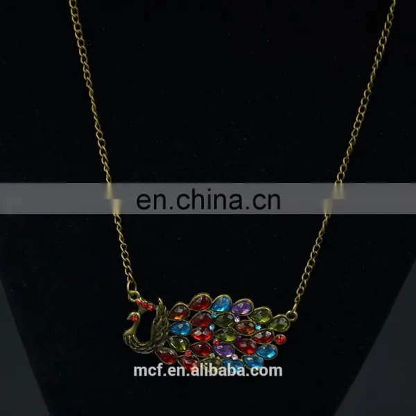 Latest Design Fashion Crystal Pendant Gemstone Necklace MCB-0051 photo-3