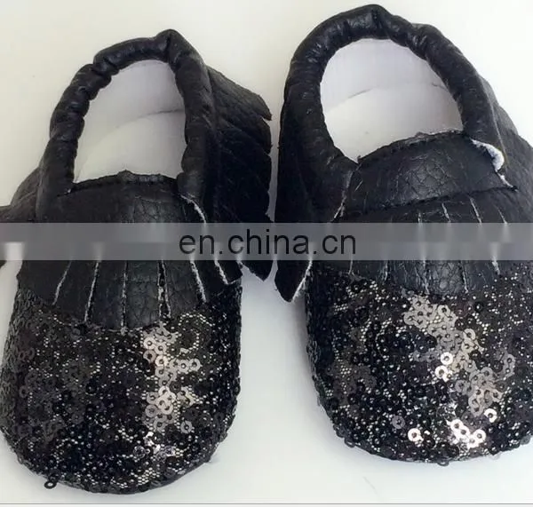 Hot Sale Cute Baby Glitter Shoes With the Fringe Moccasins photo-2