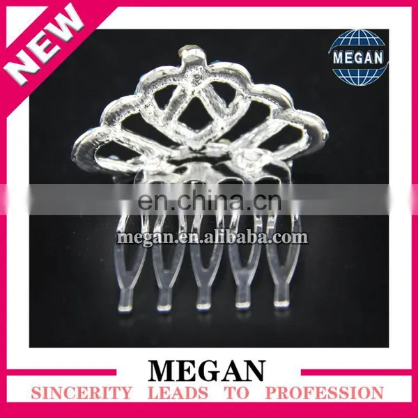 Crystal Heart Children 's Crown Headdress Cute Hairpin Gift Hair Combs photo-2