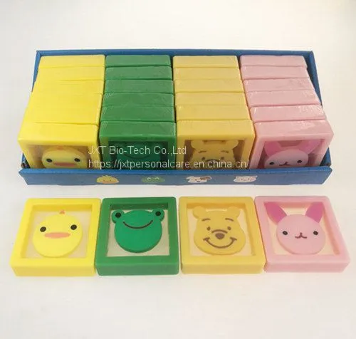 Kids Square Shape Animal Cartoon Handmade Soap Customize Children Soap for Whole Body