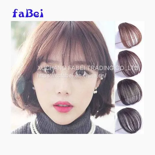 Hot beauty human hair fringe with clips, hair bang