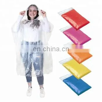 Good Quality Lightweight Waterproof Disposable Raincoat Plastic Raincoat