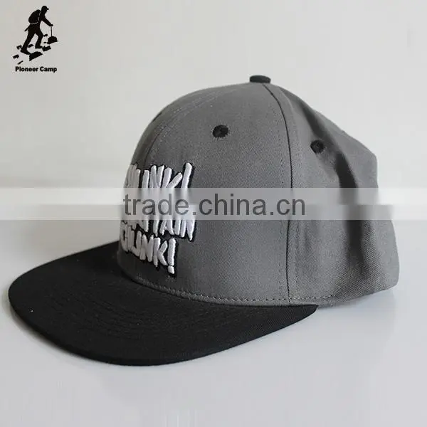 White Logo Gray Snapback Casquette Cap for Promotion photo-3