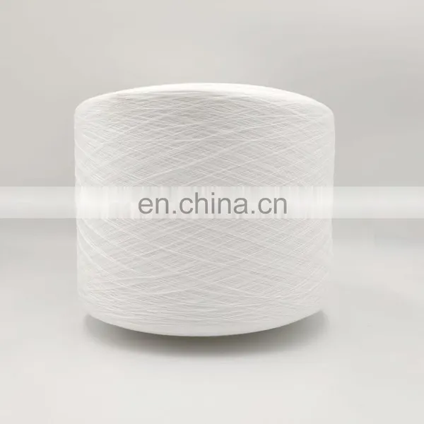 China Factory Hot Selling 100% Polyester Poly Poly Core Spun Sewing Thread Raw White photo-2