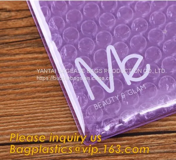 Re-close Lipstick Mascara Travel Packaging, Bubble Padded Zipper Bag, Cushioned Postal Bags With Zipper photo-2