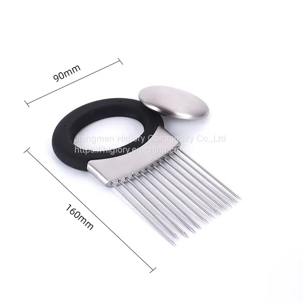 Onion Holder/chopper Stainless Steel Chopper Fruit & Vegetable Tools Home Kitchen Black & Silver All-season High Grade Support photo-3
