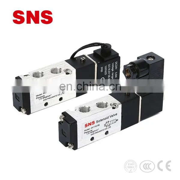SNS 4V Series Aluminum Alloy Solenoid Valve Air Control 5 Way 12v 24v 110v photo-3