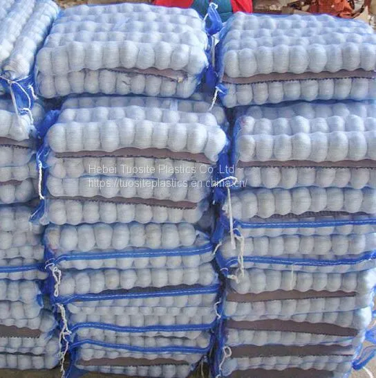 Manufacturer Leno Mono Net Bags PE Leno Vegetable Mesh Bag Pe Monofilament garlic Mesh Bags 40kg 50kg photo-5