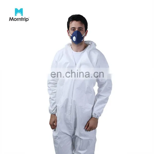 Type 5 6 Dust Liquid Proof Hooded Microporous Coverall Suit for Industrial Use photo-4