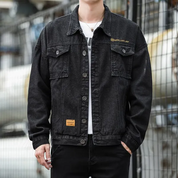 Wind Denim Men's Casual Hooded Men's Long Sleeve Medium Long Jacket In Stock Coat photo-2