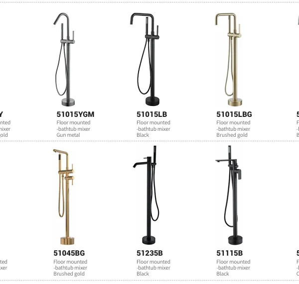 Comfortable Experience Easy Cleaning and Maintenanceas and Matches Various Styles Separate Bathtub Mixer Series photo-5