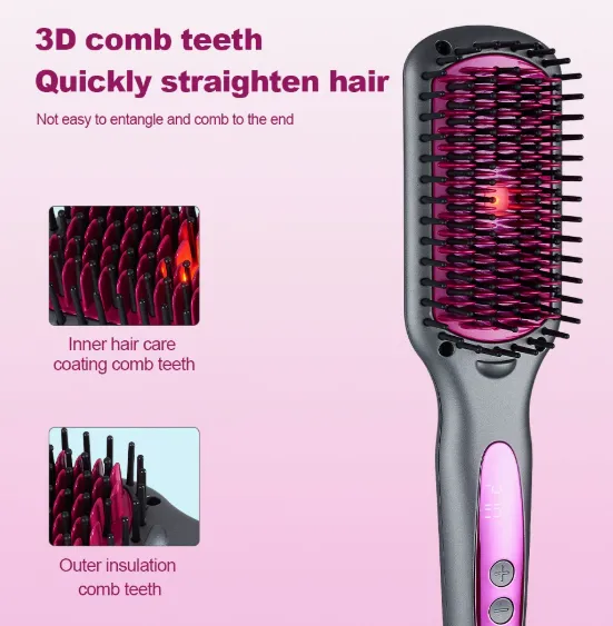 New Infrared Straightening Comb/straightener/fluffy Comb Curling Iron/straightening Comb Salon（Wechat:13510231336） photo-2
