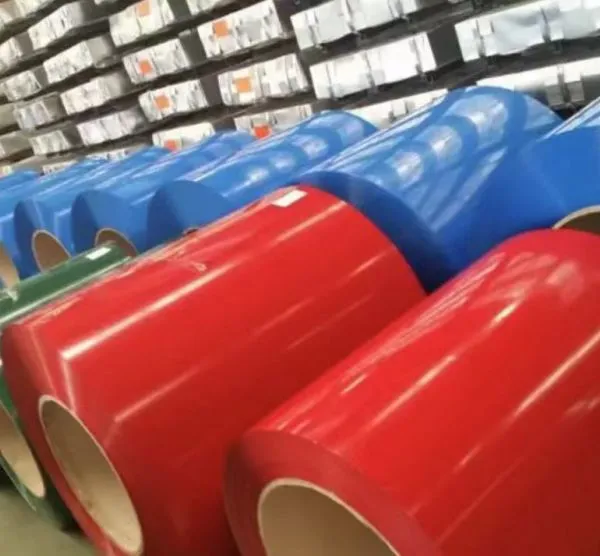 Bobinas e tiras de aço e bobinas de aço revestido de cor. PE, SMP, HDP, PVDF