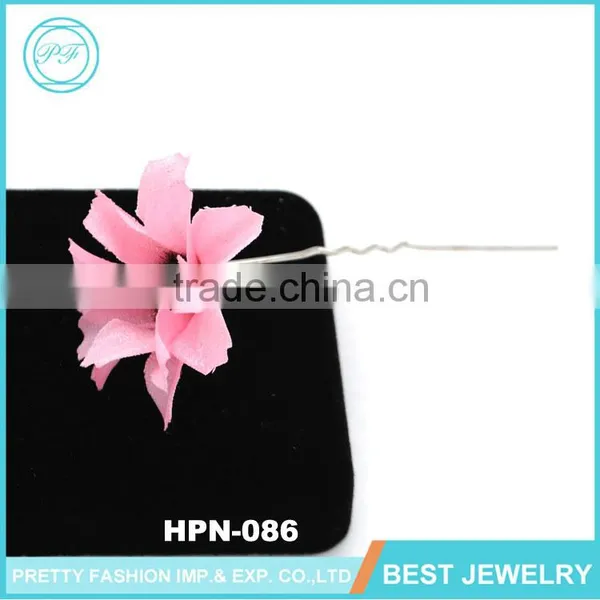 Jinhua Colorful Peony Fabric Flower Hair Accessories Wholesale China photo-2