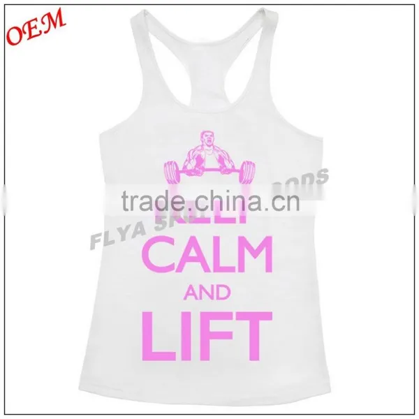 Ladies Cotton/elastane Racer Back Sexy Gym Singlet Tops Quality Choice photo-5