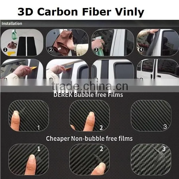 Economic Bubble Free 3d Carbon Fiber Vinyl Film photo-5