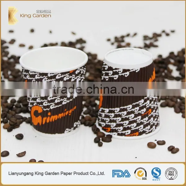 Your Design Printed Ripple Wall Paper Hot Cups With Lids photo-2